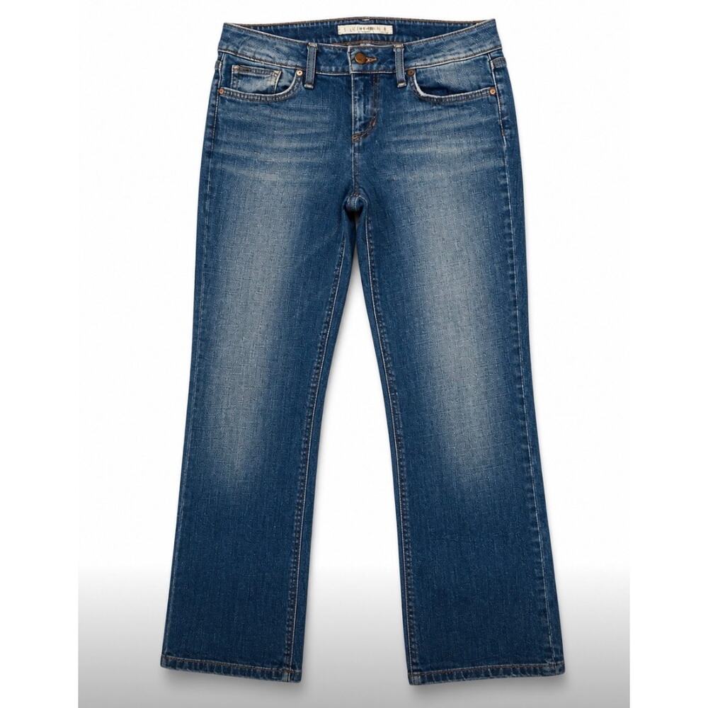 Joe's Jeans Honey Cropped Bootcut Low Rise Sz 29 Medium Wash Stretch Denim